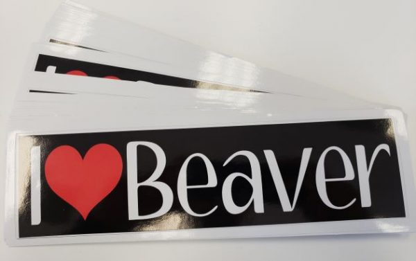 I Love Beaver Sticker